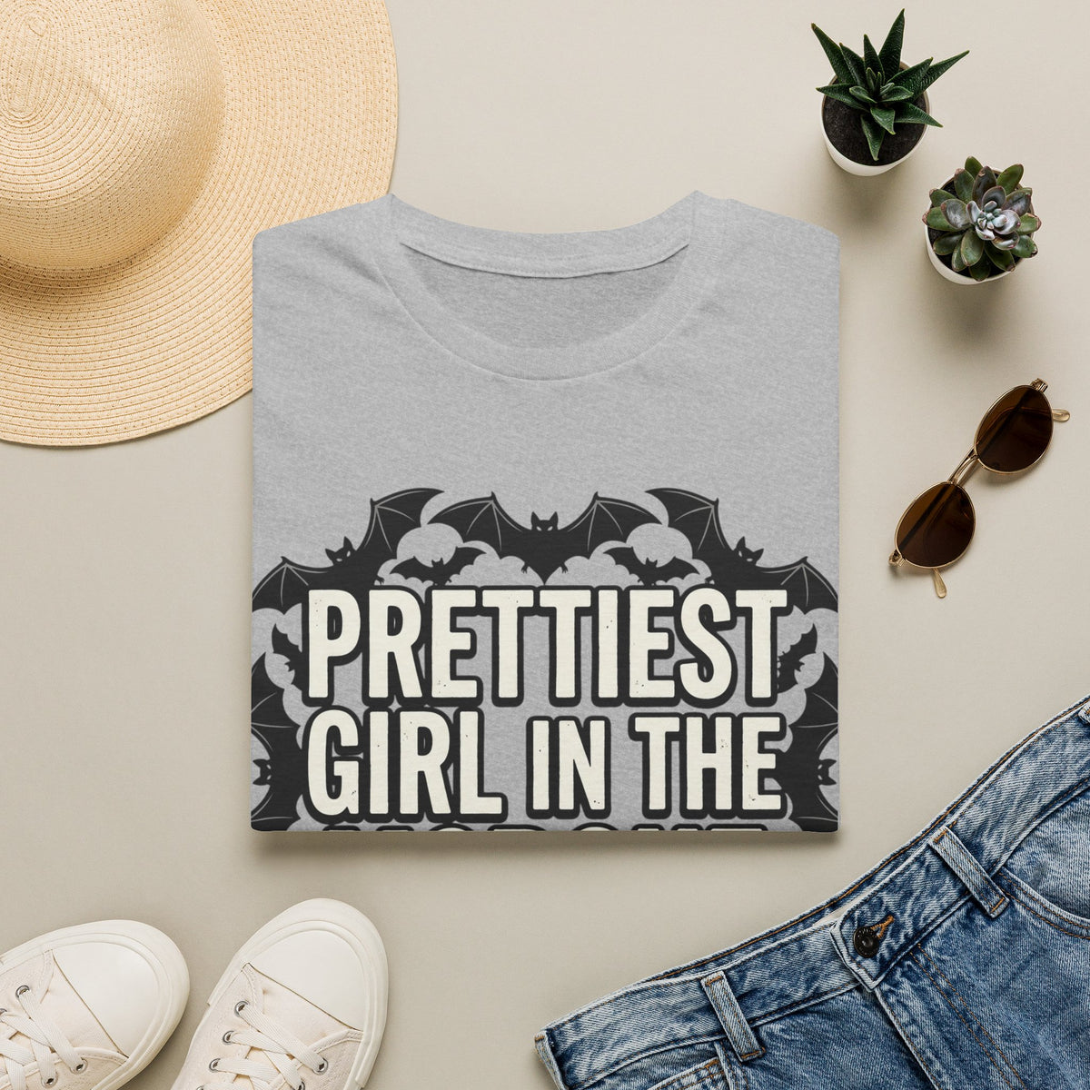 Prettiest Girl in the Morgue T-Shirt Gothic Halloween Bat Goth Alternative Clothing