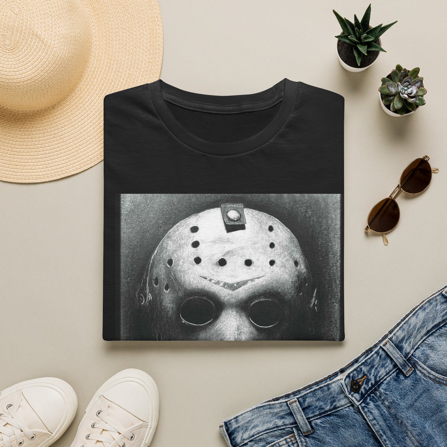 Jason Hockey Mask Horror Poster T-Shirt Goth Alternative Clothing