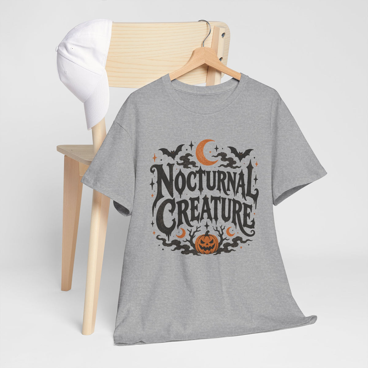 Nocturnal Creature Halloween Graphic T-Shirt Spooky Horror Tee