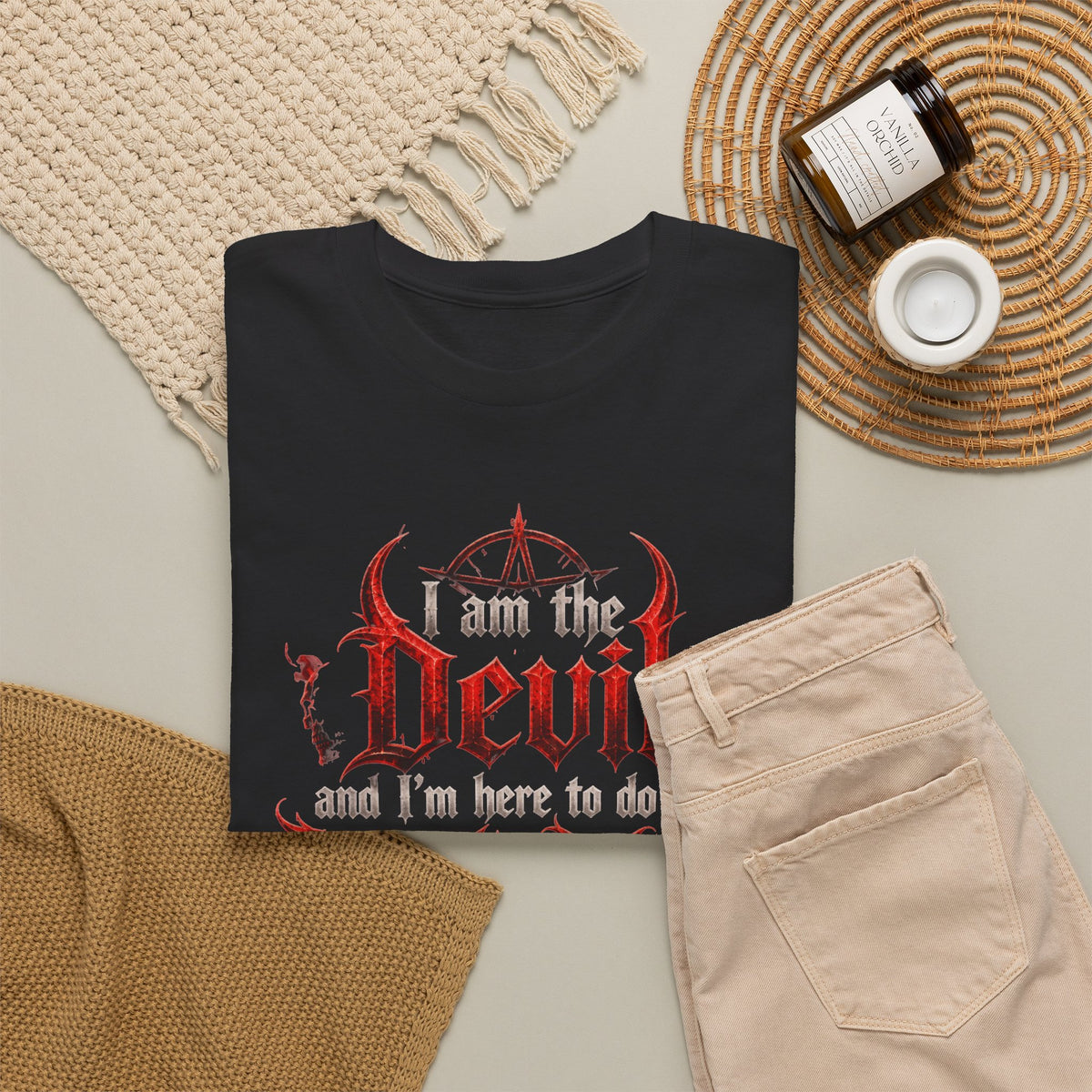 I am the Devil and I'm Here to do the Devil's Work T-Shirt Horror Devils Rejects Tee