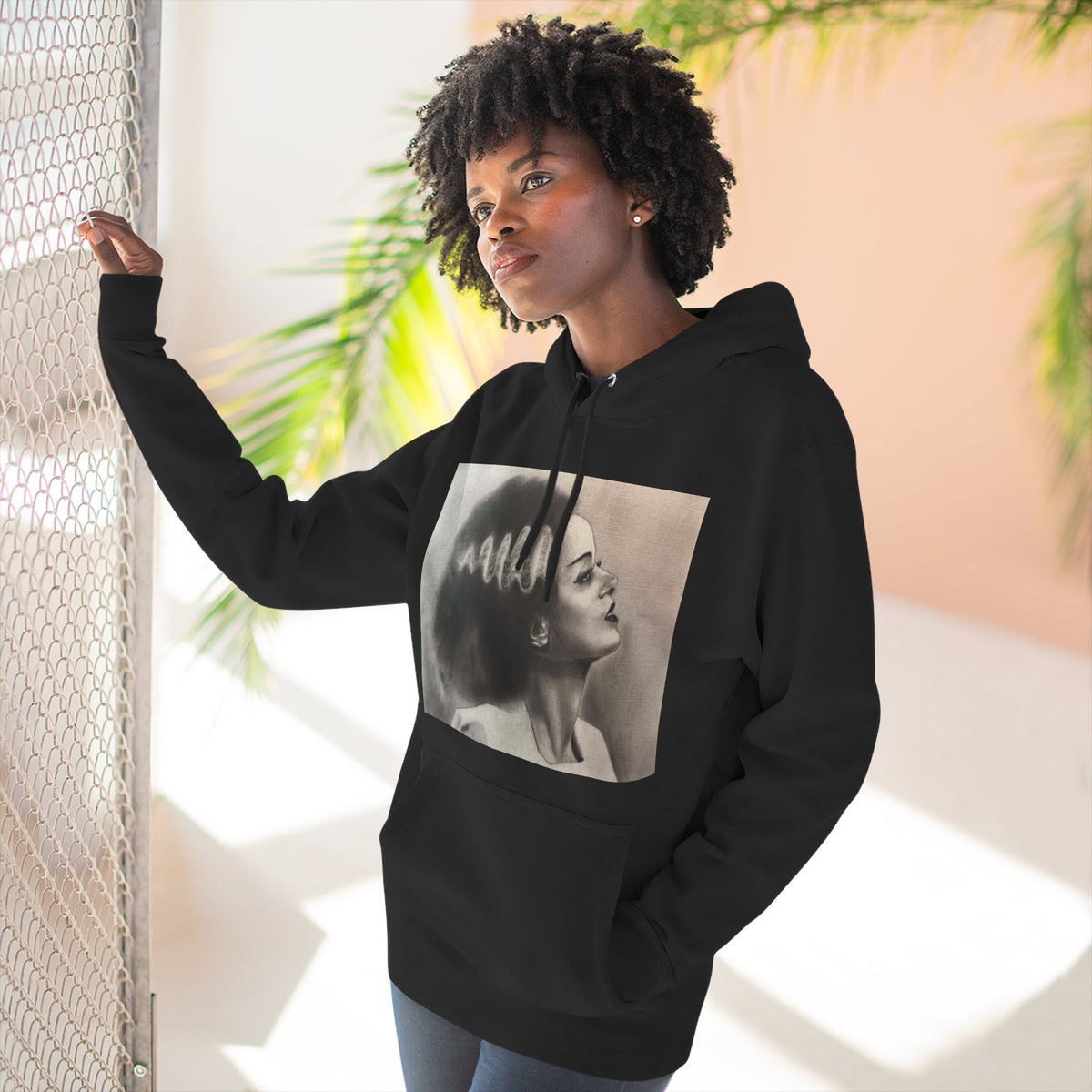Bride of Frankenstein Original Art Hoodie Goth Horror Alternative Clothing