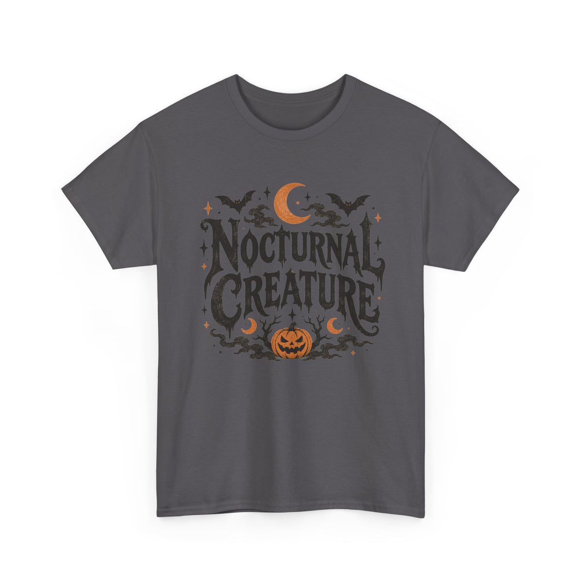 Nocturnal Creature Halloween Graphic T-Shirt Spooky Horror Tee