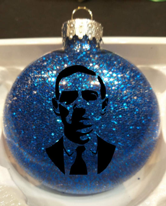 HP Lovecraft Cthulhu Glitter Holiday Ornament Shatterproof Disc Horror