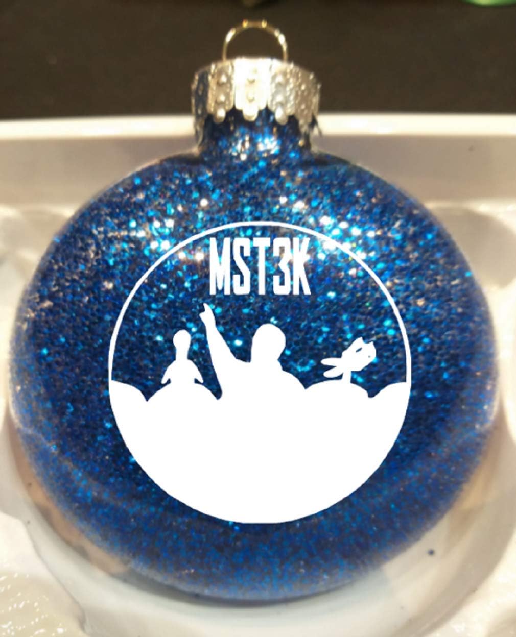 Mystery Science Theater 3000 Glitter Holiday Ornament Shatterproof Disc Horror