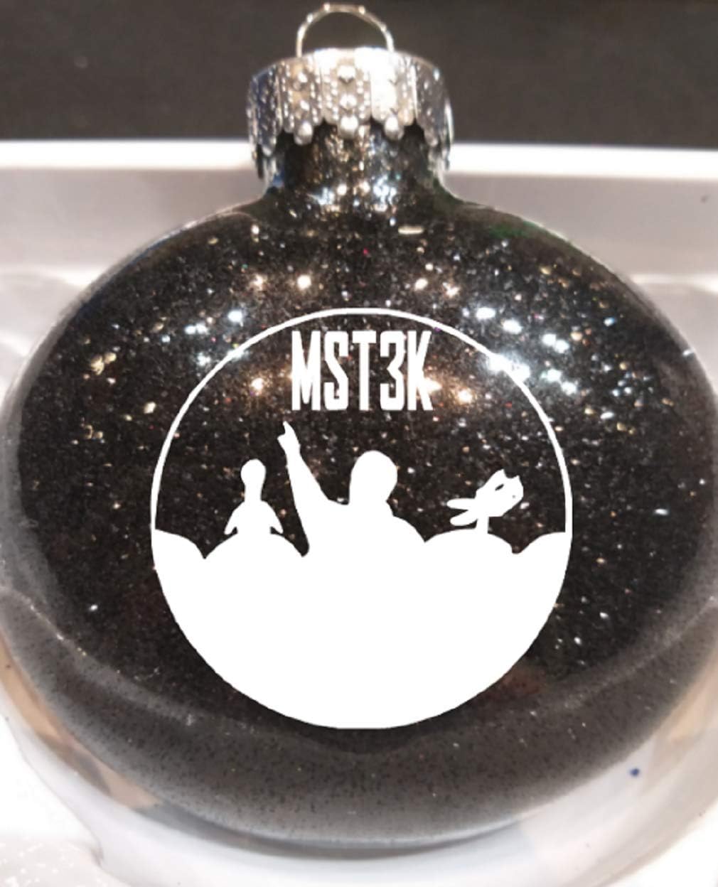Mystery Science Theater 3000 Glitter Holiday Ornament Shatterproof Disc Horror