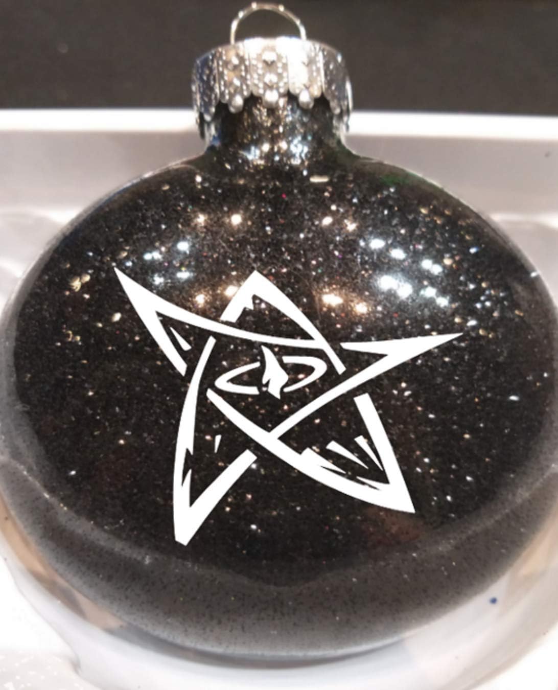 Elder Sign HP Lovecraft Cthulhu Glitter Holiday Ornament Shatterproof Disc Horror