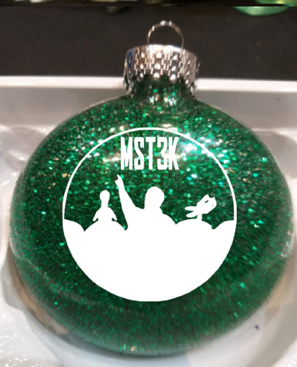 Mystery Science Theater 3000 Glitter Holiday Ornament Shatterproof Disc Horror