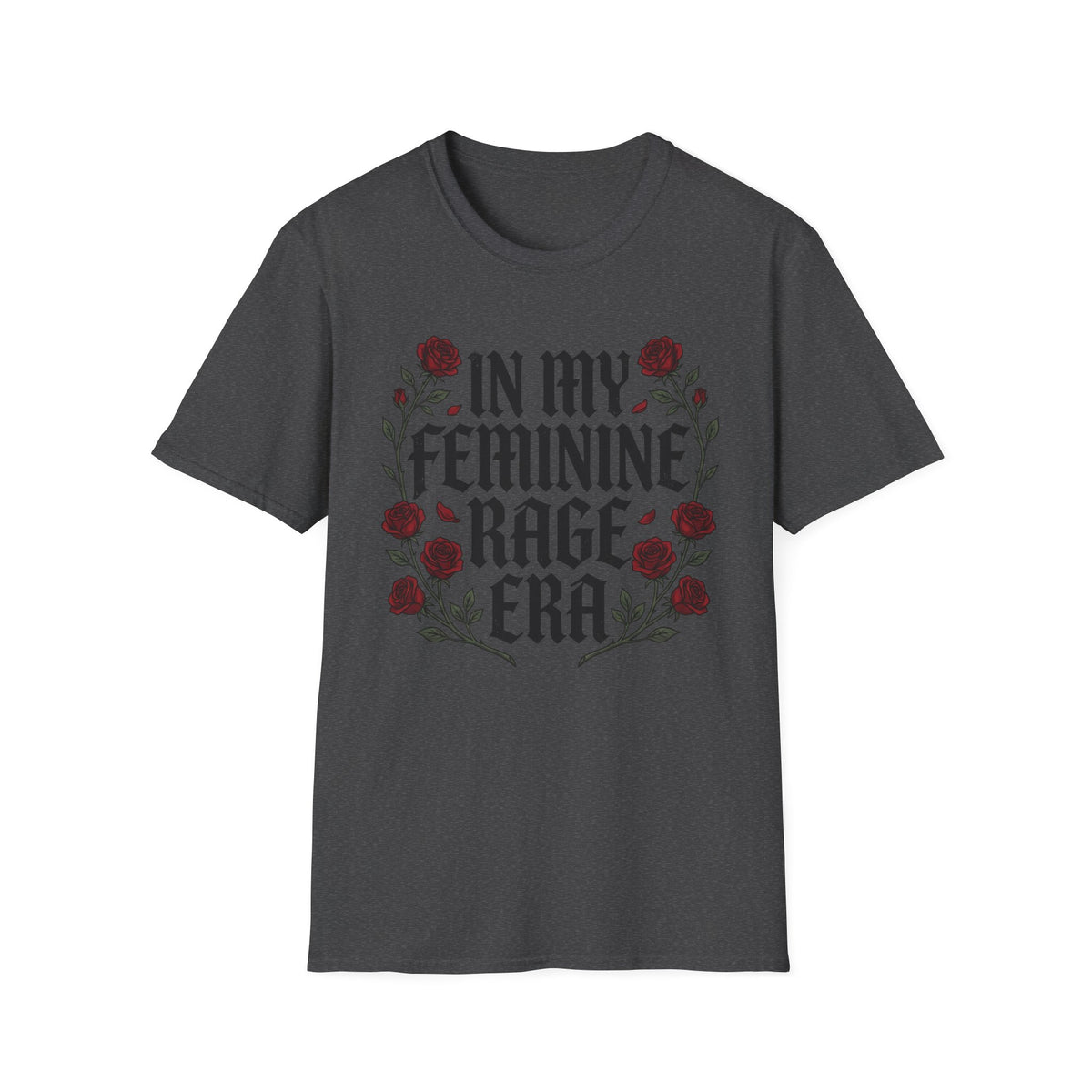 In My Feminine Rage Era T-Shirt Gothic Floral Alternative Feminist Tee