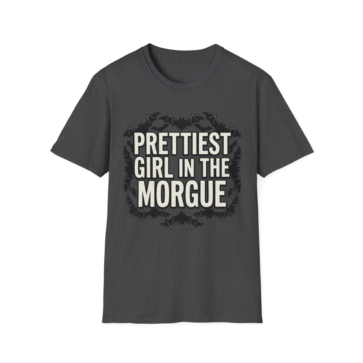 Prettiest Girl in the Morgue T-Shirt Gothic Halloween Bat Goth Alternative Clothing