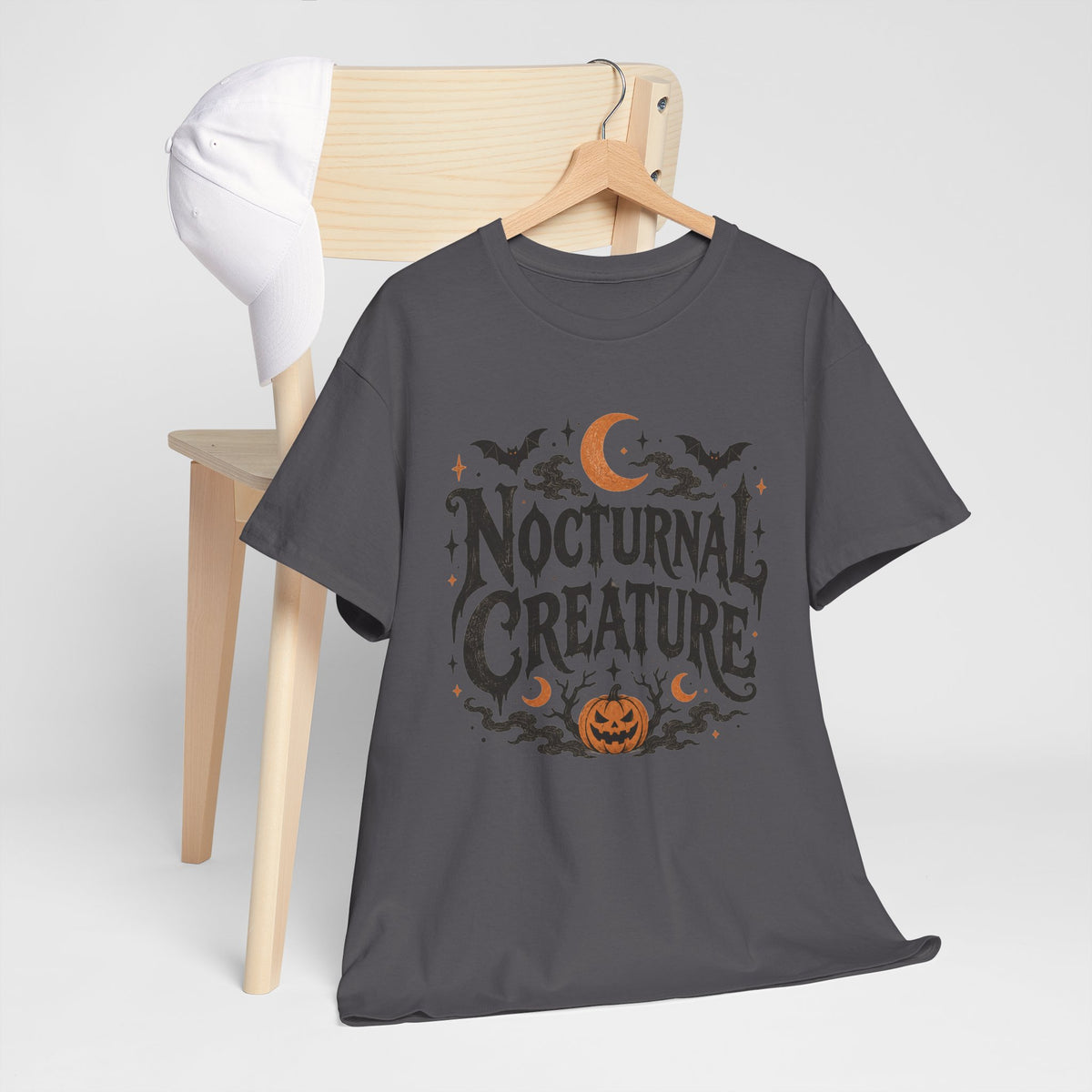 Nocturnal Creature Halloween Graphic T-Shirt Spooky Horror Tee