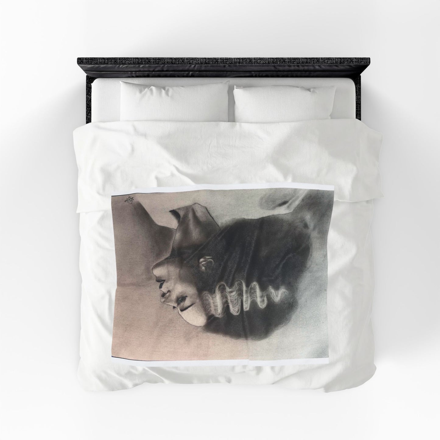 Bride of Frankenstein Portrait Blanket Velveteen Plush Throw Home Decor