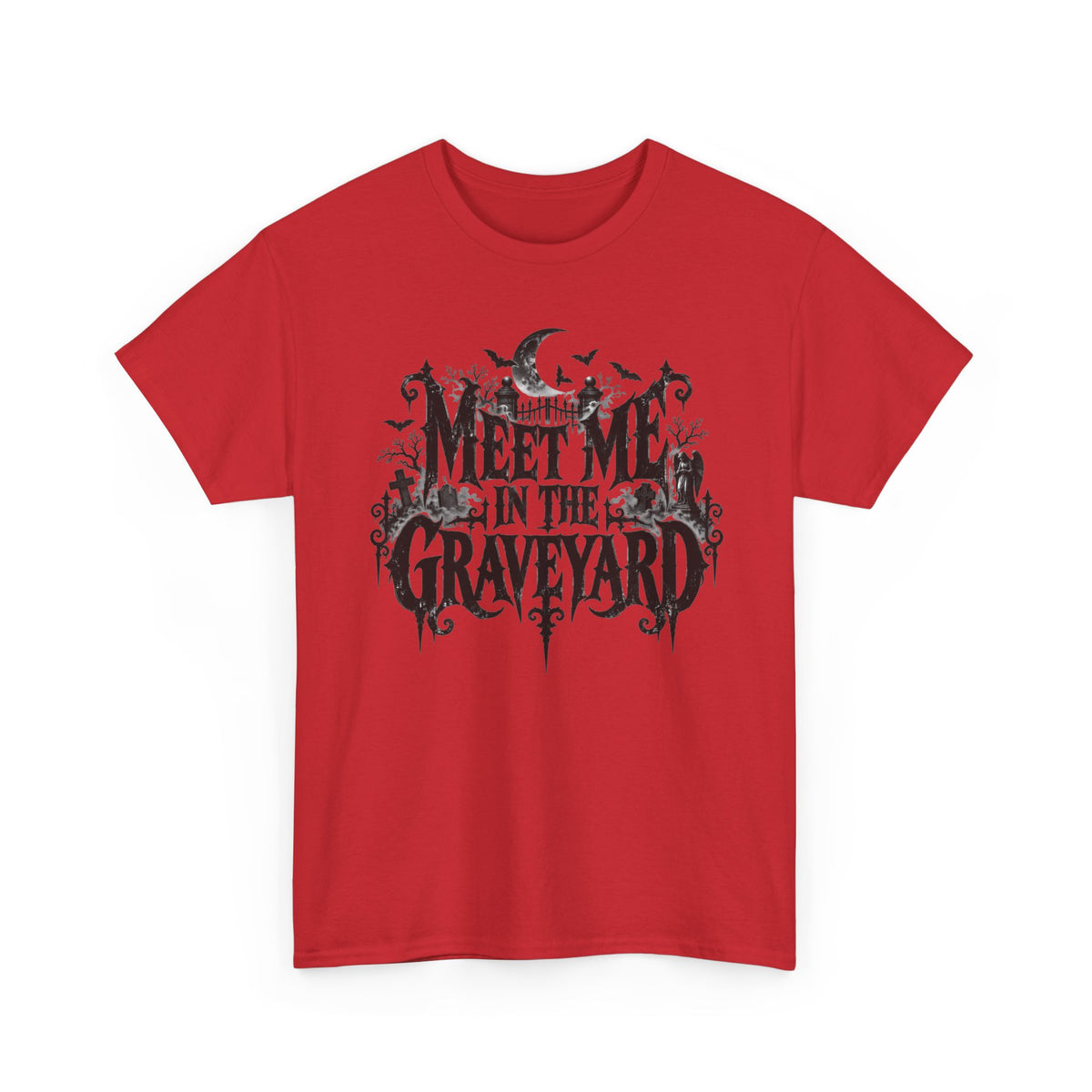 Meet Me in the Graveyard Gothic Halloween T-Shirt Spooky Tee