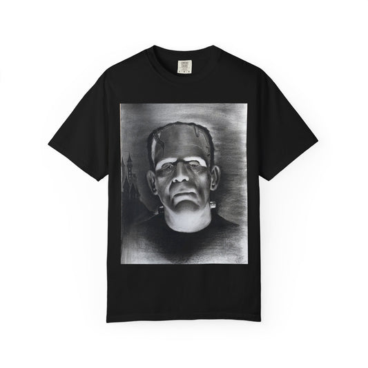 Frankenstein Portrait T-Shirt | Vintage Horror Original Art Illustration Clothing Gothic