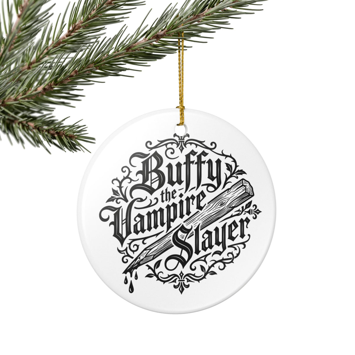 Buffy the Vampire Slayer Christmas Ornament Ceramic Holiday Decoration Horror
