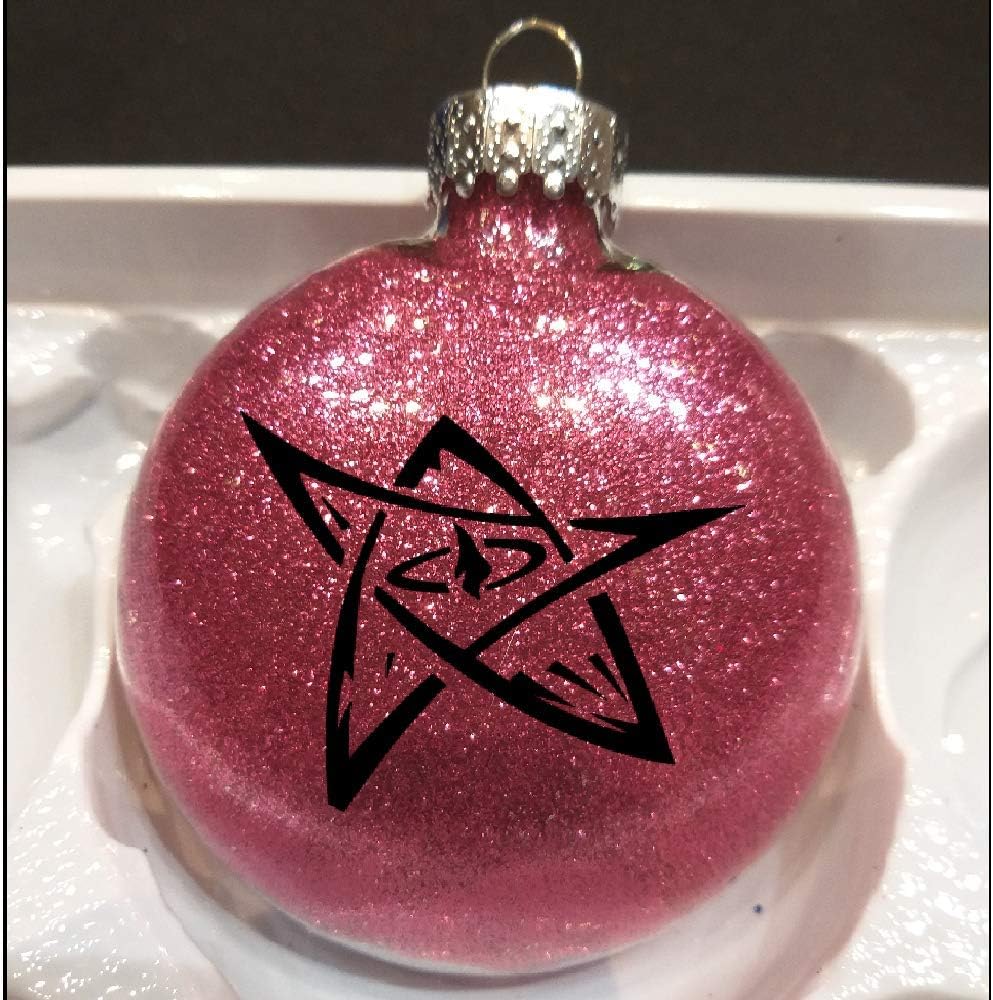 Elder Sign HP Lovecraft Cthulhu Glitter Holiday Ornament Shatterproof Disc Horror