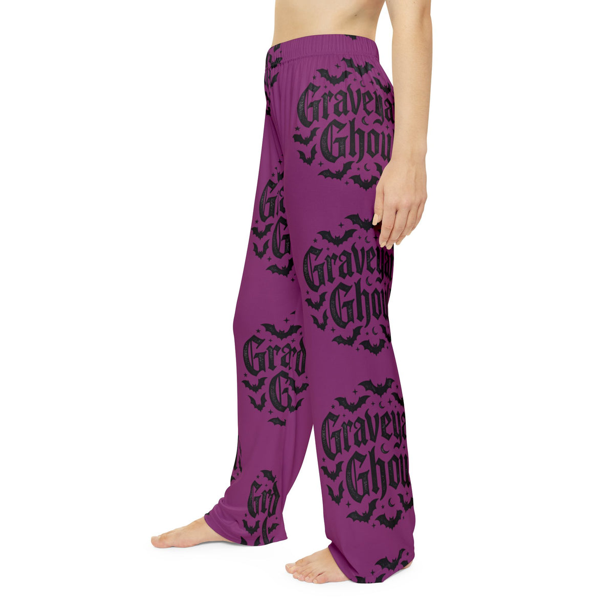 Graveyard Ghoul Women's Pajama Pants Purple Gothic Horror Halloween Plus