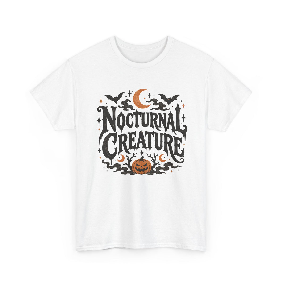 Nocturnal Creature Halloween Graphic T-Shirt Spooky Horror Tee