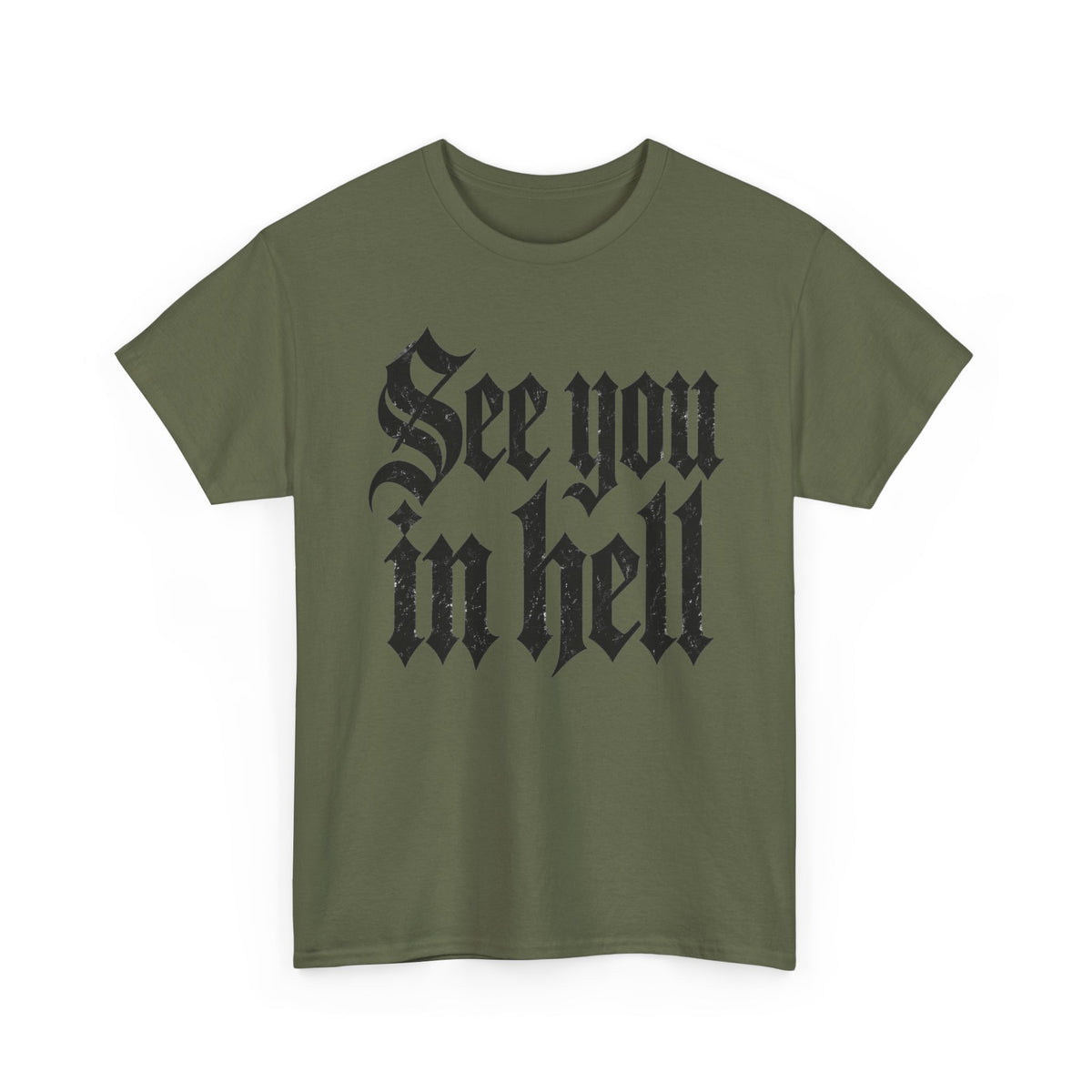 See You in Hell Gothic Text T-Shirt Goth Alternative Clothing Tee