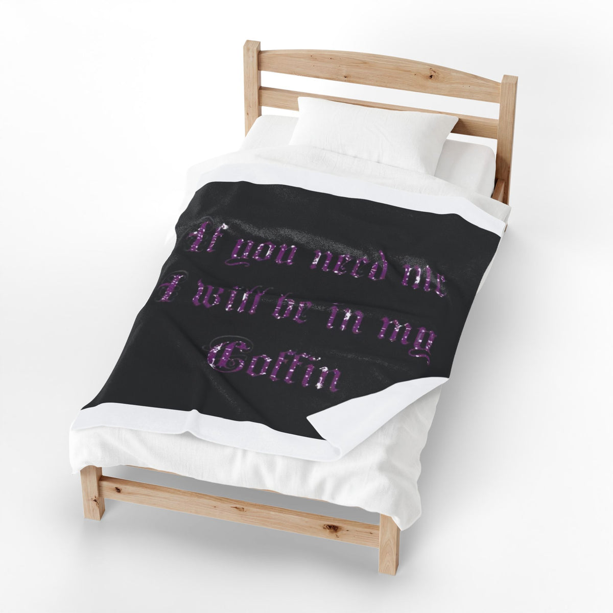 I'll Be in My Coffin Blanket Goth Throw Home Decor Horror