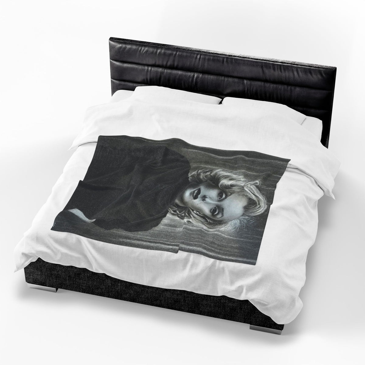 Marilyn Monroe Velveteen Plush Blanket Vintage Glam Portrait Plush Throw