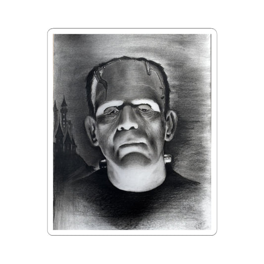 Frankenstein Portrait Sticker | Kiss-Cut Horror Monster Sticker