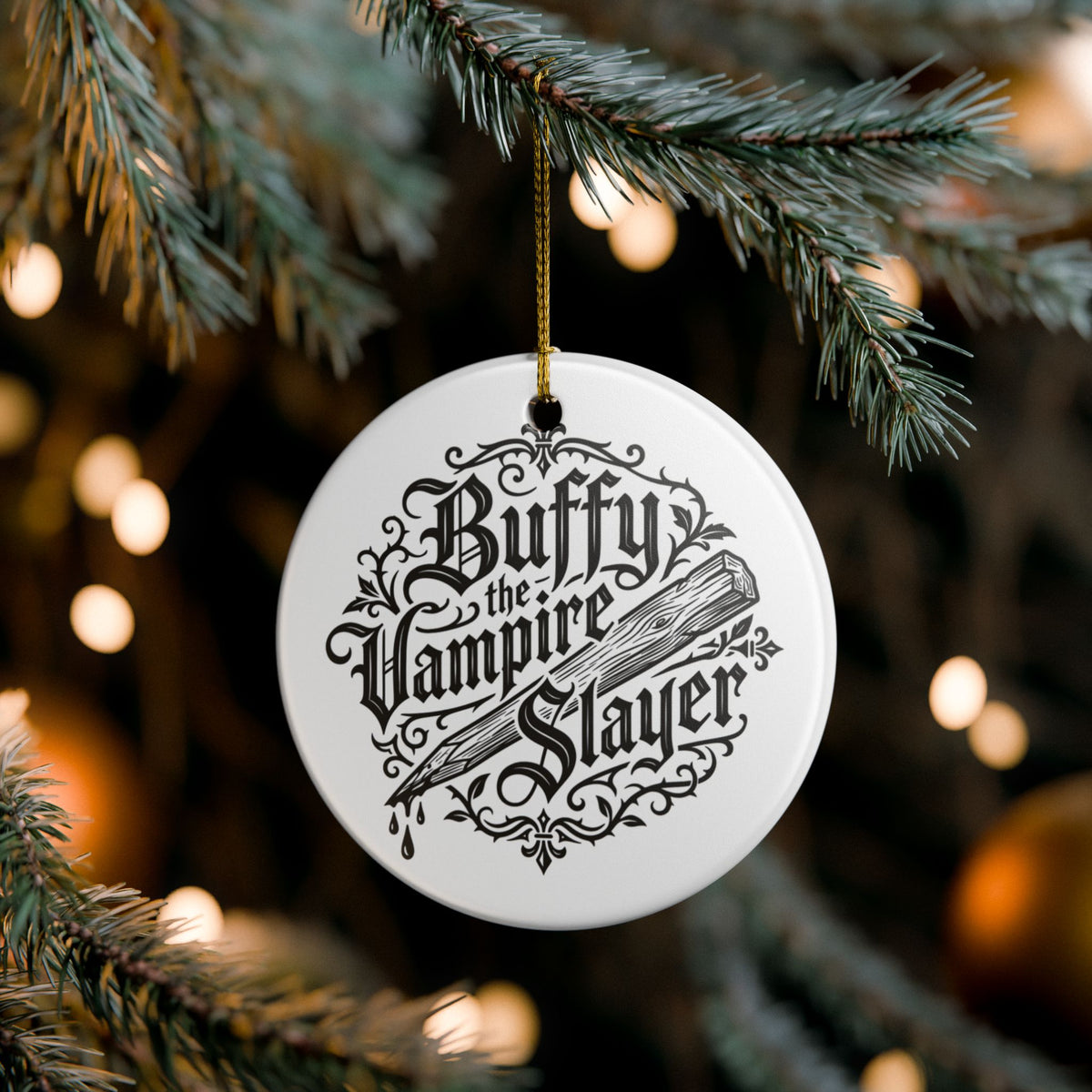 Buffy the Vampire Slayer Christmas Ornament Ceramic Holiday Decoration Horror