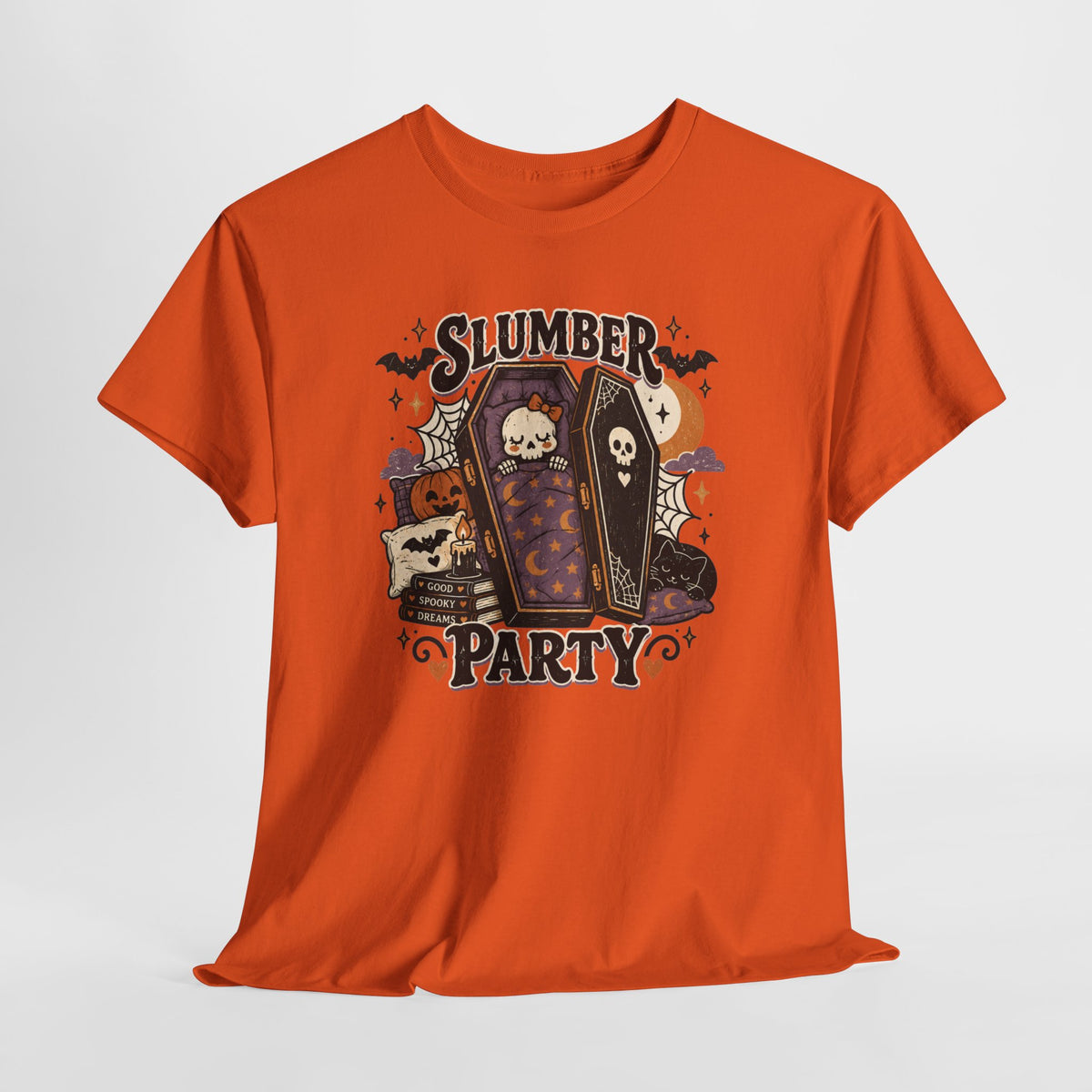 Slumber Party Coffin Spooky T-Shirt Goth Halloween Tee