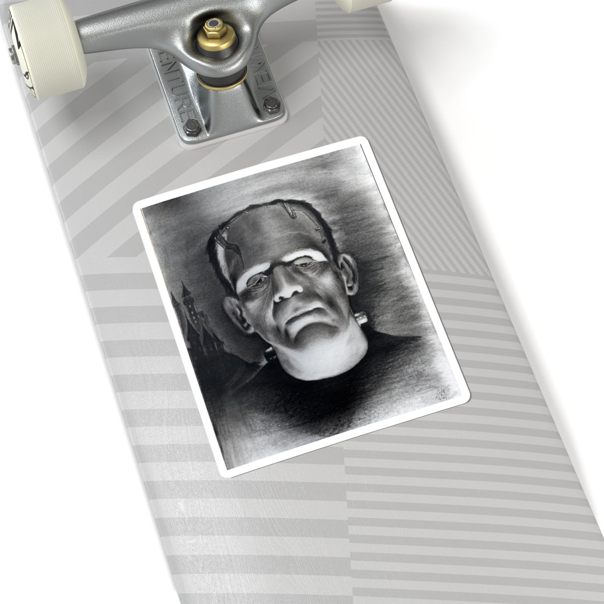 Frankenstein Portrait Sticker | Kiss-Cut Horror Monster Sticker