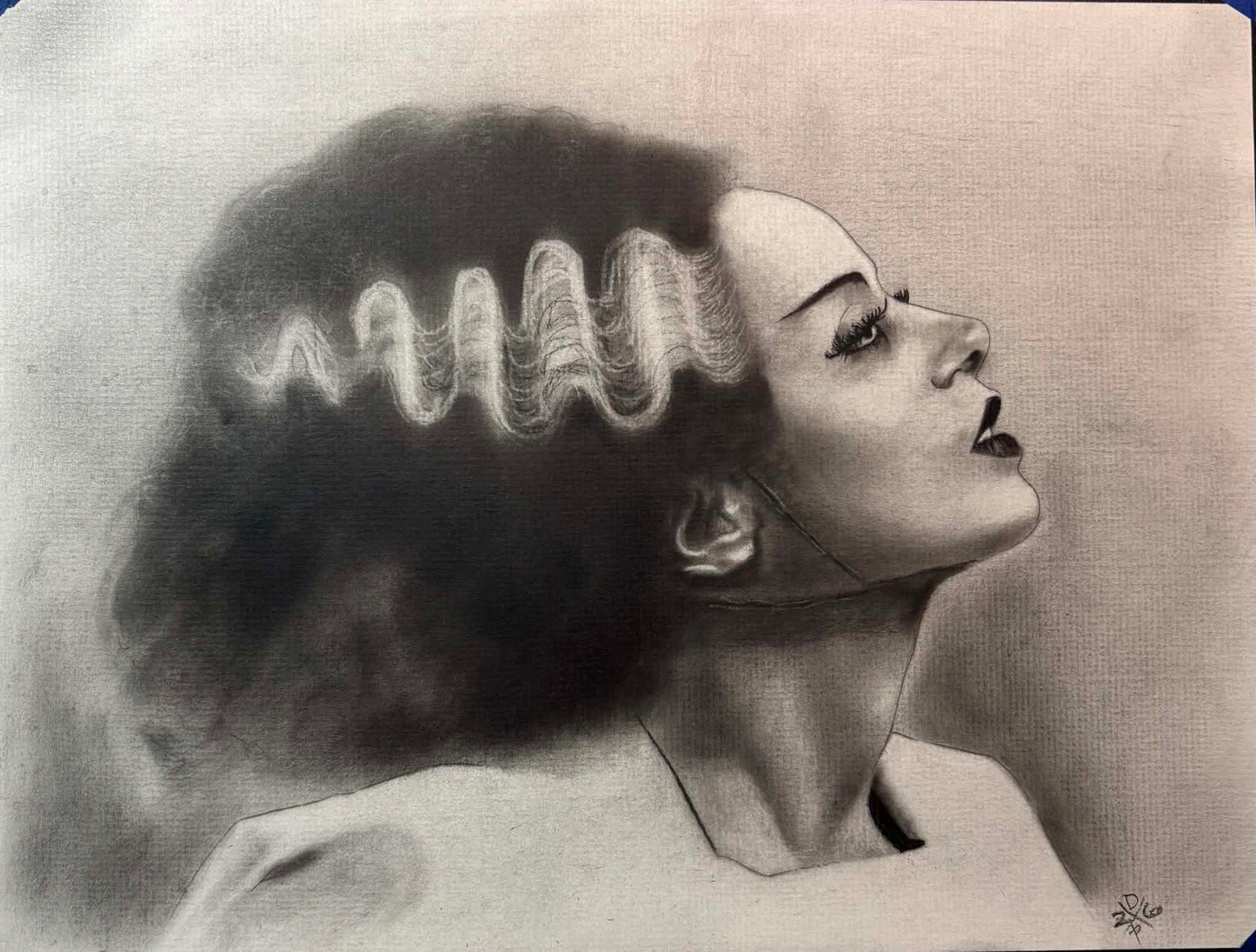 Bride of Frankenstein Art Print Universal Horror Wall Hanging