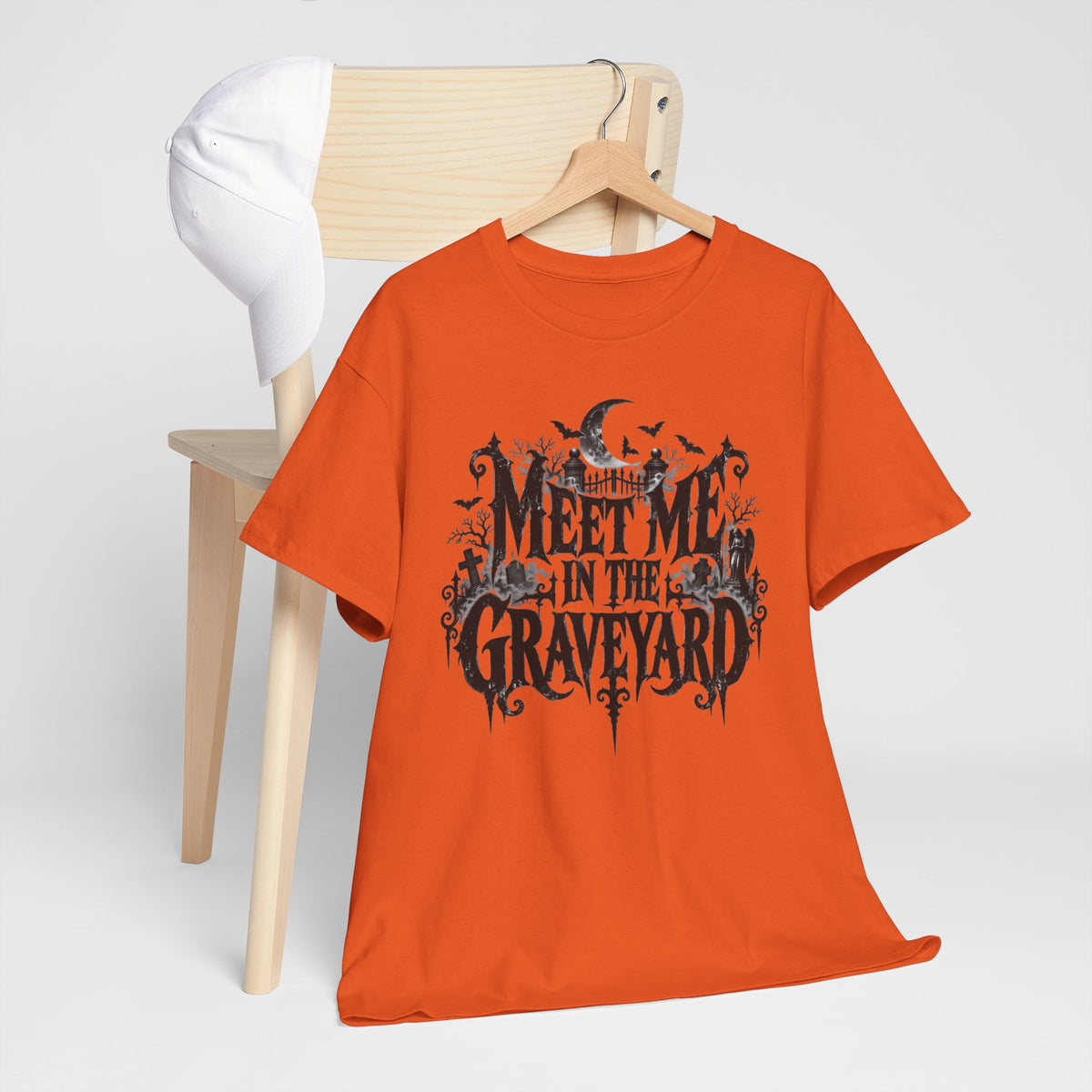 Meet Me in the Graveyard Gothic Halloween T-Shirt Spooky Tee