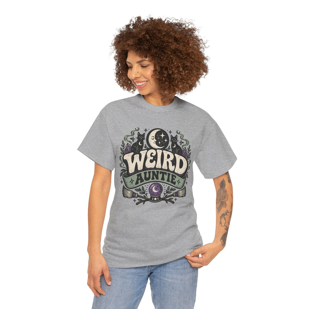 Weird Auntie Occult Graphic T-Shirt Witchy Goth Alternative Clothing