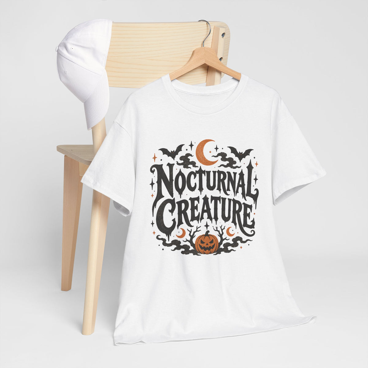 Nocturnal Creature Halloween Graphic T-Shirt Spooky Horror Tee
