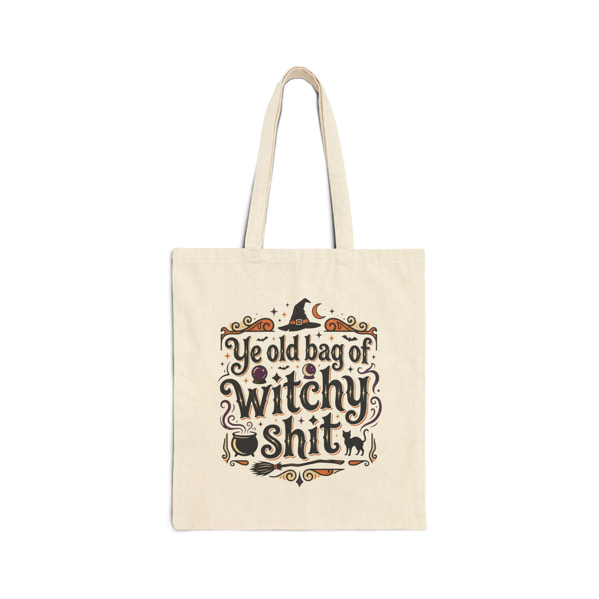 Ye Old Bag of Witchy Shit Tote Bag Halloween Witch Cauldron Horror