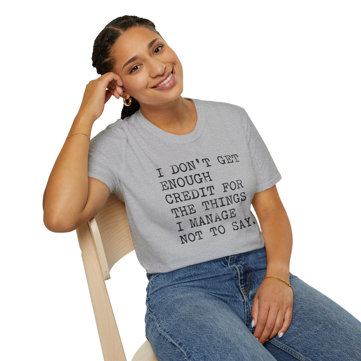 I Don't Get Enough Credit Statement T-Shirt Humorous Sarcastic Quote Tee Alternative Clothing
