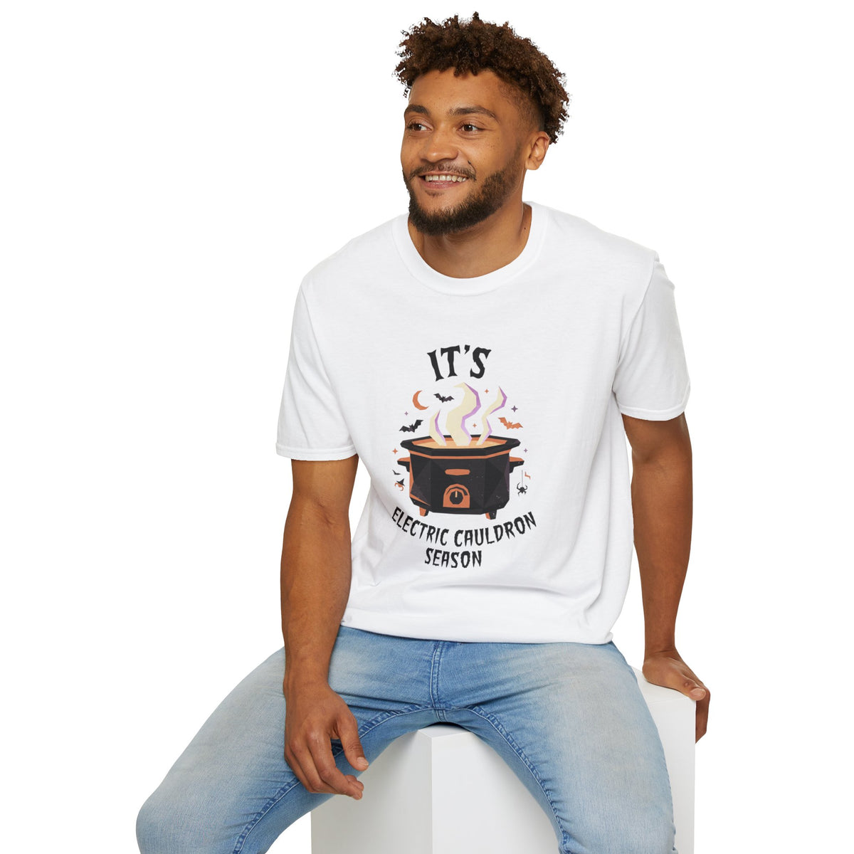 It's Electric Cauldron Season T-Shirt Halloween Witch Crock Pot Slow Cooker