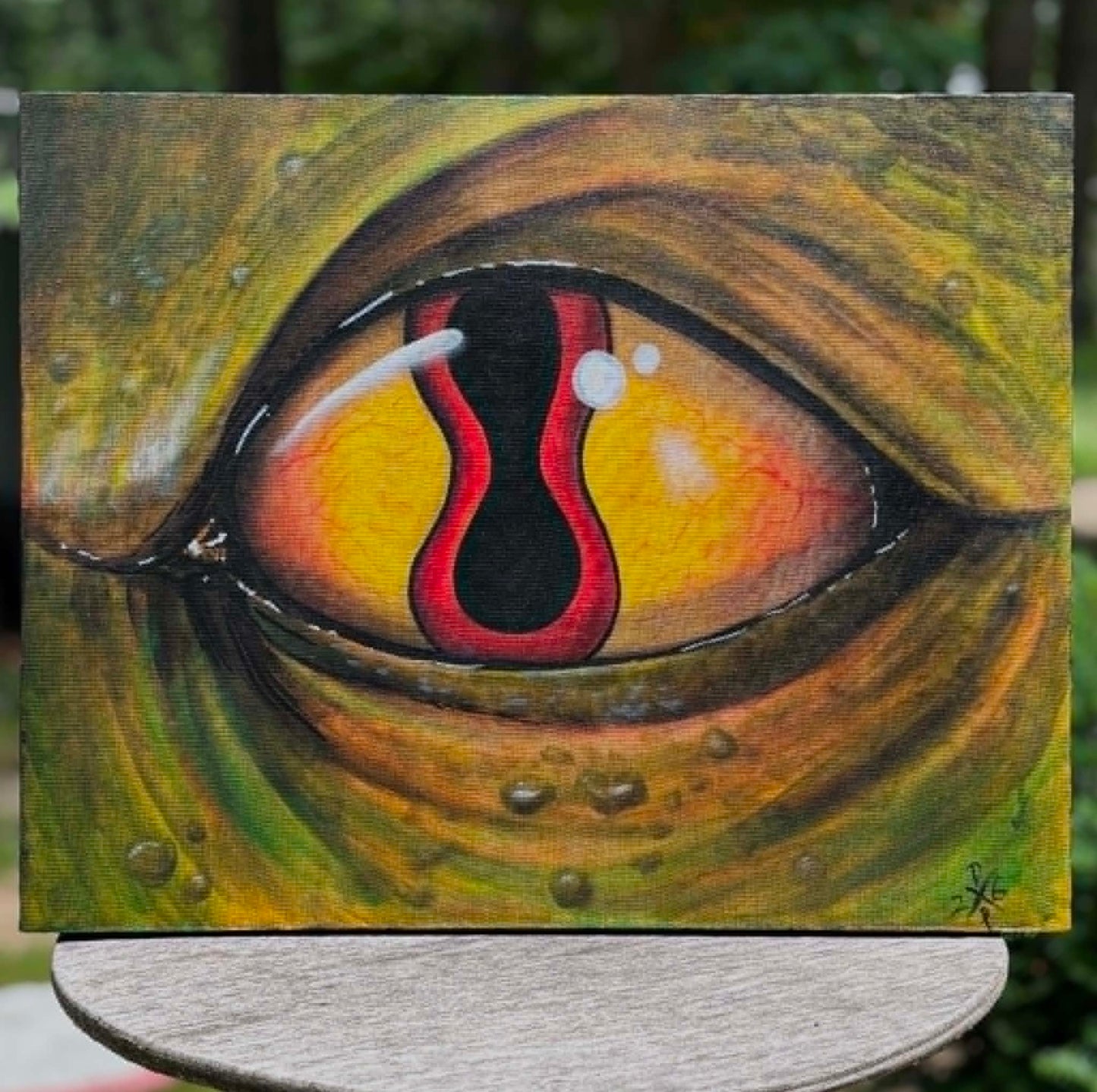 Reptile Eye Creature Sign Canvas Painting Artwork