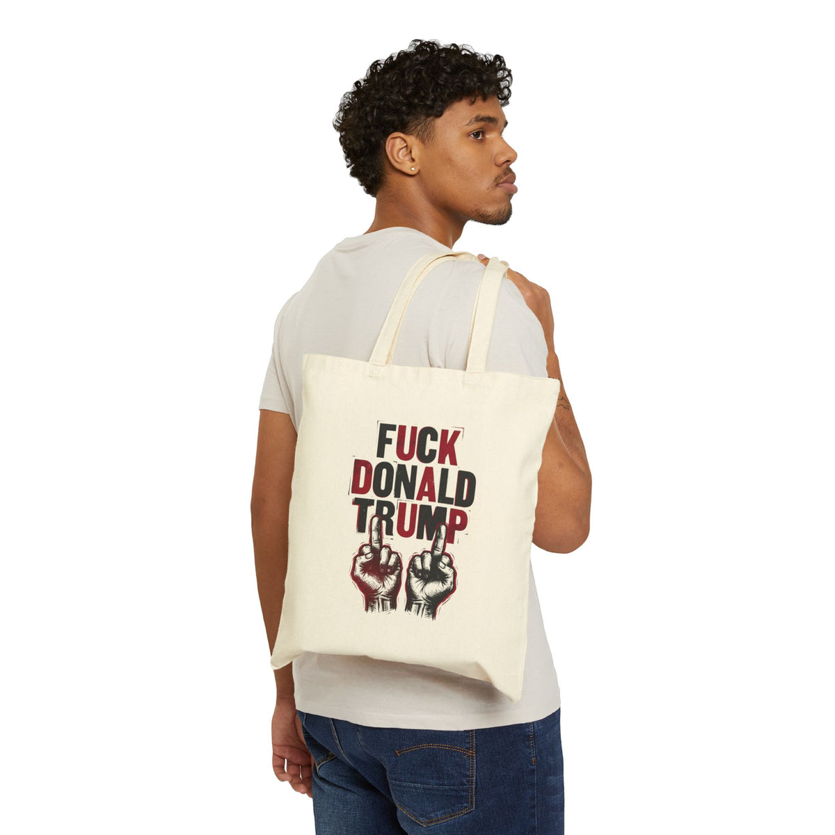 Fuck Donald Trump Tote Bag Political Protest Statement Anti Maga