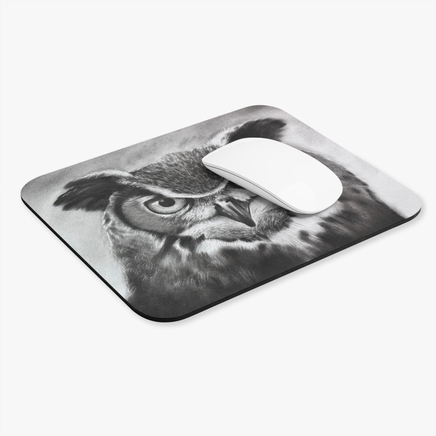 Owl Art Mouse Pad Wildlife Desk Mat Home Office Decor