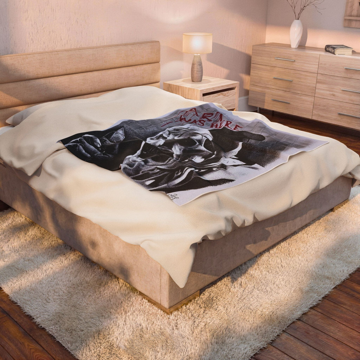 Art the Clown Terrifier Velveteen Plush Blanket | Horror Throw Home Decor