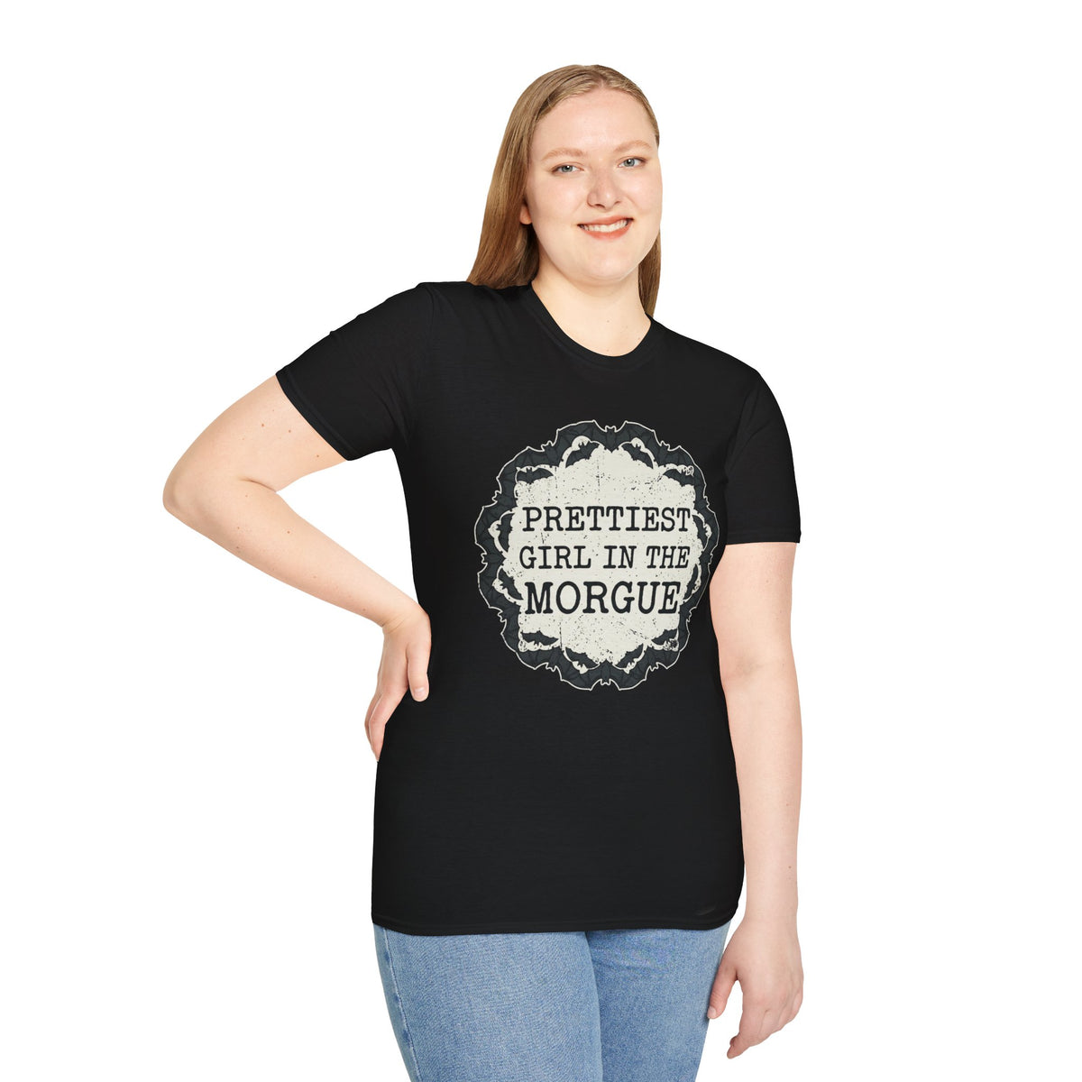 Prettiest Girl in the Morgue T-Shirt Gothic Halloween Horror Tee