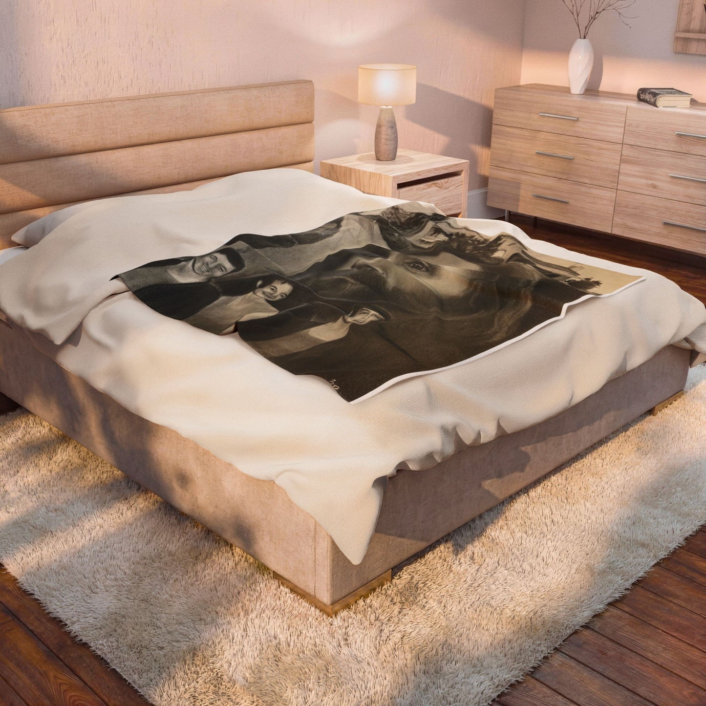 Charles Manson Cult True Crime Velveteen Plush Blanket Home Decor Horror