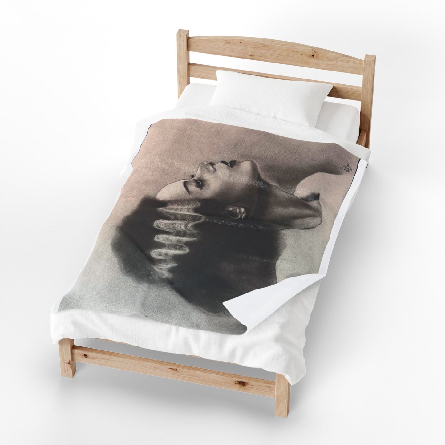 Bride of Frankenstein Portrait Blanket Velveteen Plush Throw Home Decor