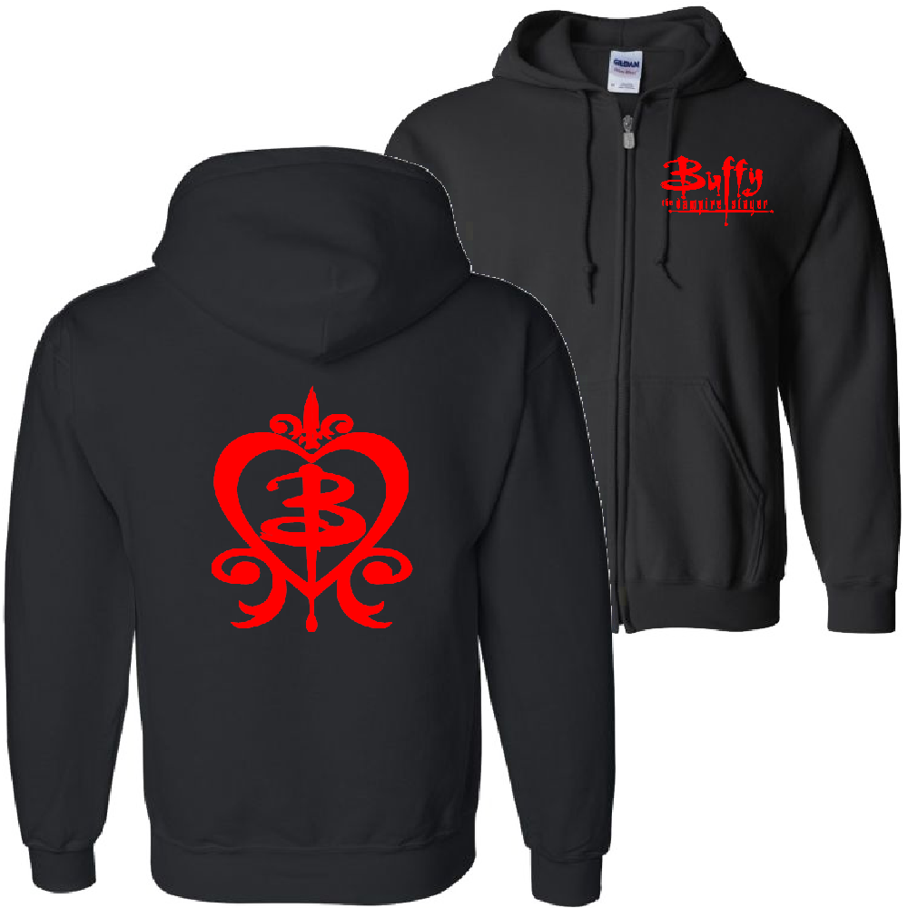 Buffy the Vampire Slayer Unisex Shirt Zip Hoodie Hooded Sweatshirt Clothing Horror