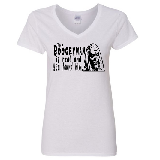 Boogeyman Real Otis Devils Rejects Womens V Neck Shirt Tee Horror Halloween
