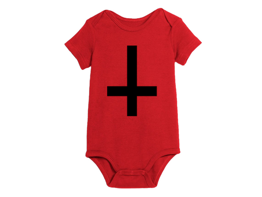 Inverted Cross Childrens Bodysuit Newborn 24 Months Horror Halloween