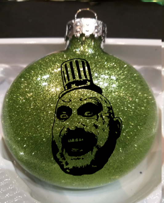 Captain Spaulding Glitter Christmas Ornament Shatterproof Horror Halloween Metaphysical