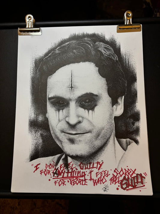 Ted Bundy Art Print True Crime Serial Killer Wall Hanging Home Decor