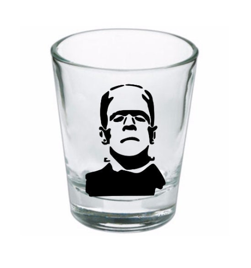 Frankenstein Universal Monsters Shot Glass Barware Horror Halloween Metaphysical