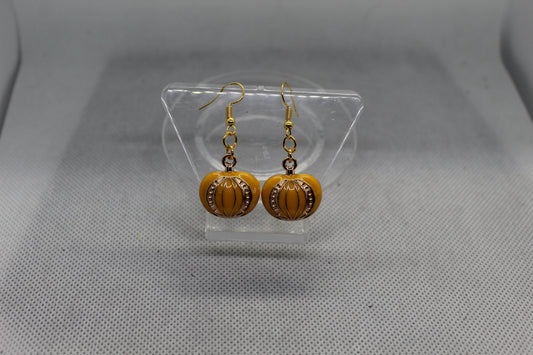 Pumpkin Drop Earrings Jewelry Spooky Halloween Witchy