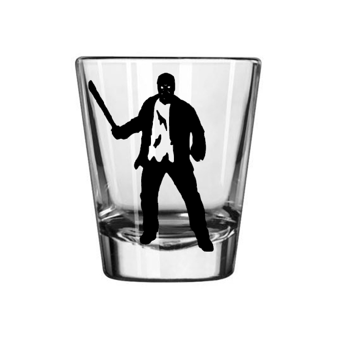 Jason Vorhees Friday the 13th Shot Glass Barware Horror Halloween Metaphysical